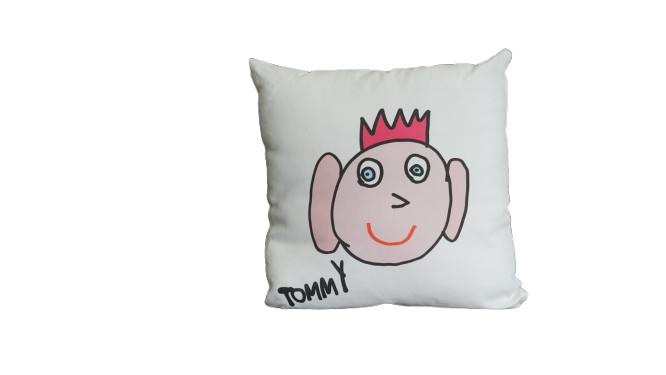 Cuscino Felice bianco 40 x 40 cm