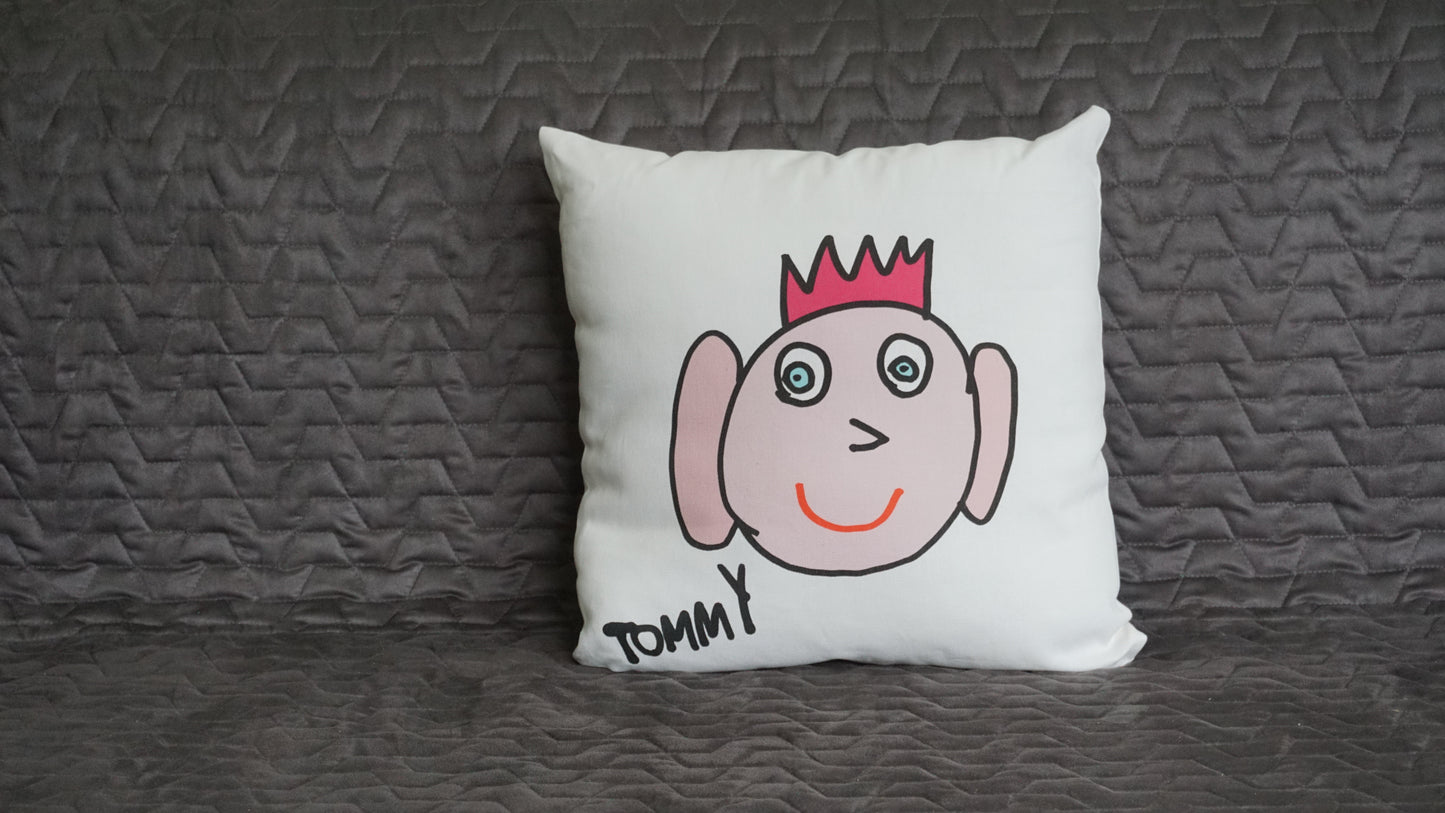 Cuscino Felice bianco 40 x 40 cm