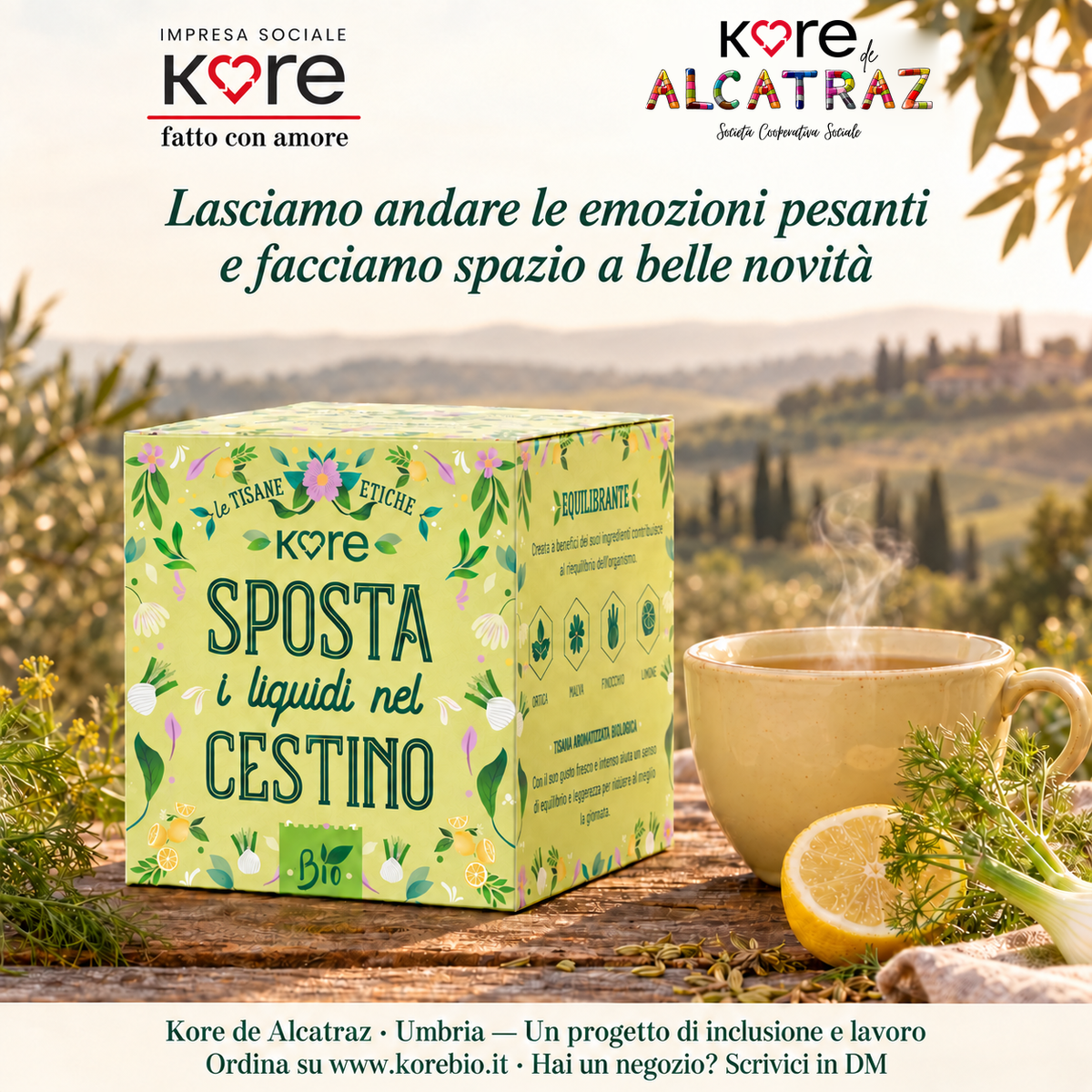 TISANA BIOLOGICA RINNOVATRICE DETOX - Ortica, Malva Finocchio e Limone - 30 gr - 15 filtri