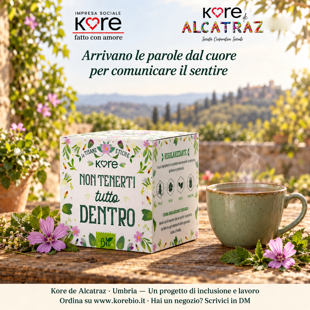 TISANA BIOLOGICA REGOLARIZZANTE - Psillio, Malva, Finocchio e Menta - 30 gr - 15 filtri