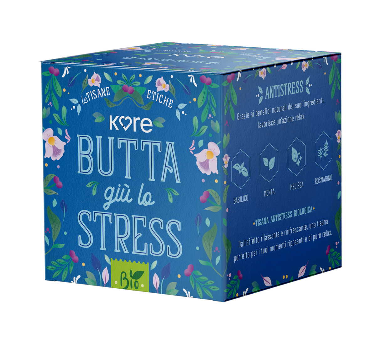 TISANA BIOLOGICA ANTI STRESS - basilico, rosmarino menta e melissa - 30 gr - 15 bustine