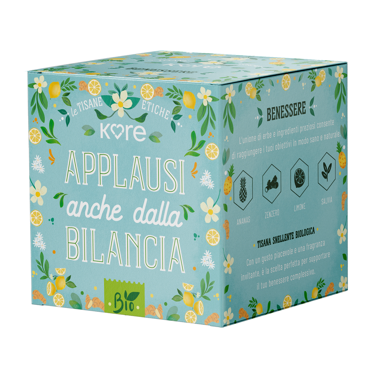TISANA BIOLOGICA BENESSERE - Verbena, Zenzero, Limone e Salvia - 30 gr - 15 filtri