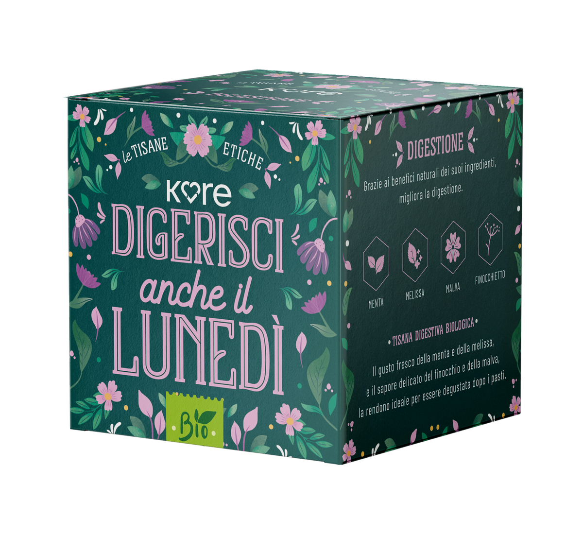 TISANA BIOLOGICA DIGESTIVA - menta, melissa, finocchio e malva - 30 gr - 15 bustine