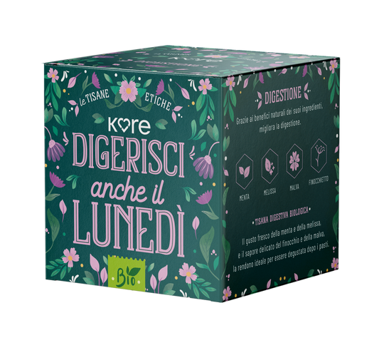 TISANA BIOLOGICA DIGESTIVA - menta, melissa, finocchio e malva - 30 gr - 15 bustine