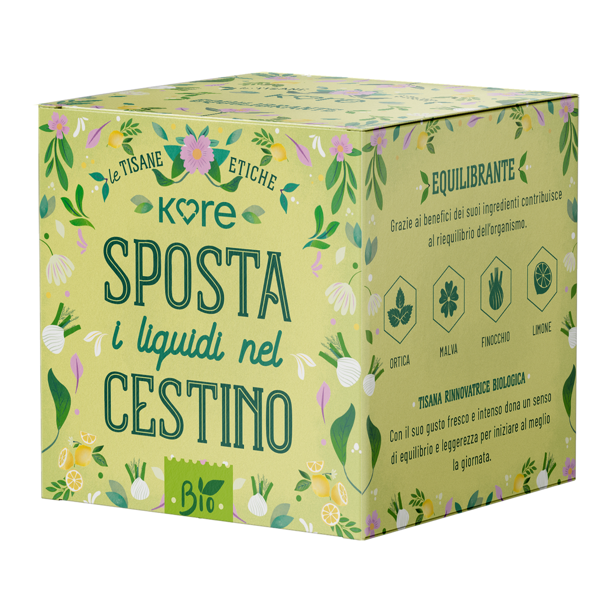 TISANA BIOLOGICA RINNOVATRICE DETOX - Ortica, Malva Finocchio e Limone - 30 gr - 15 filtri