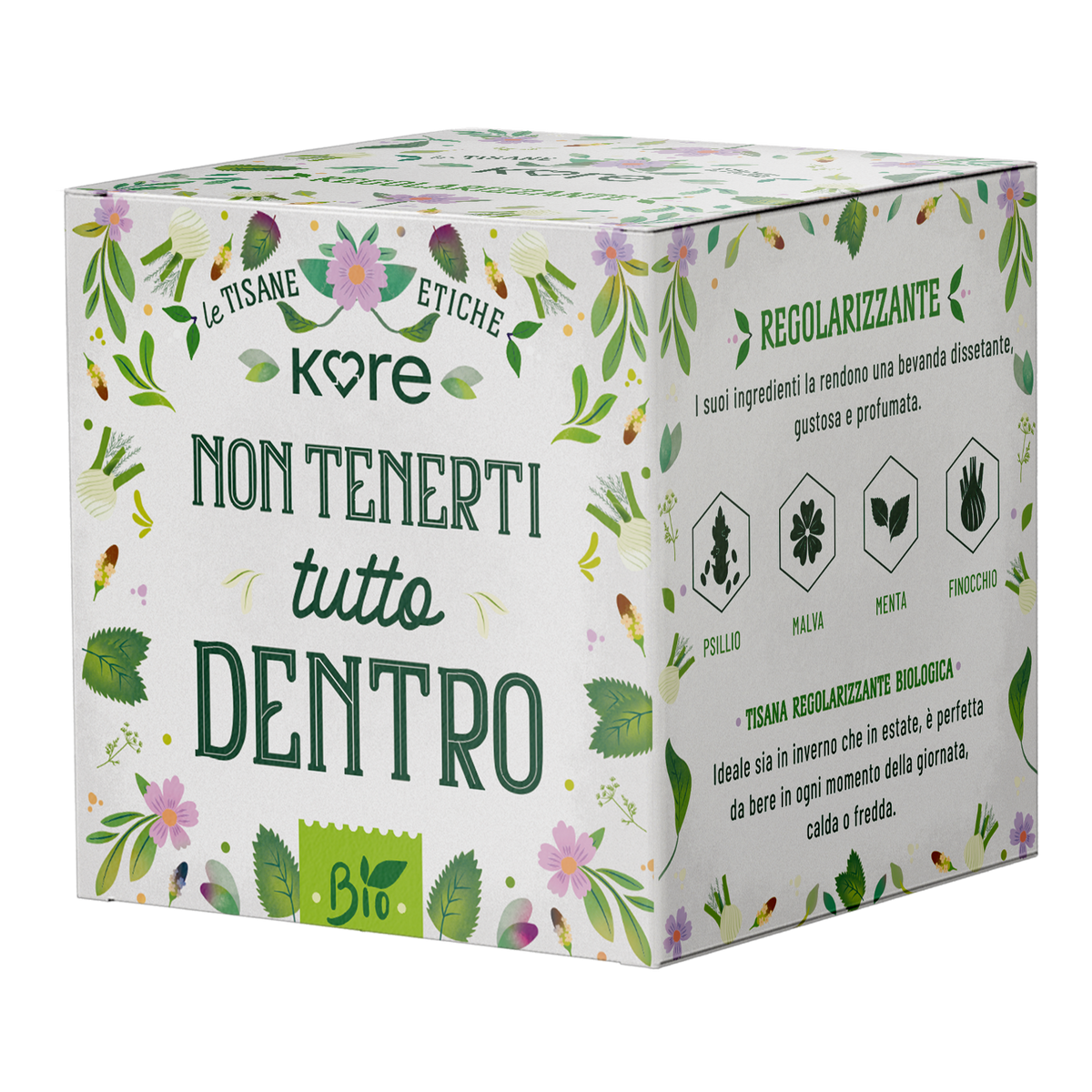 TISANA BIOLOGICA REGOLARIZZANTE - Psillio, Malva, Finocchio e Menta - 30 gr - 15 filtri