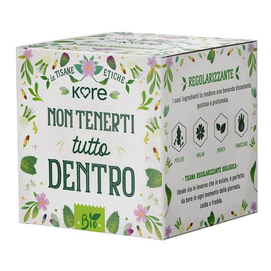 TISANA BIOLOGICA REGOLARIZZANTE - Psillio, Malva, Finocchio e Menta - 30 gr - 15 filtri