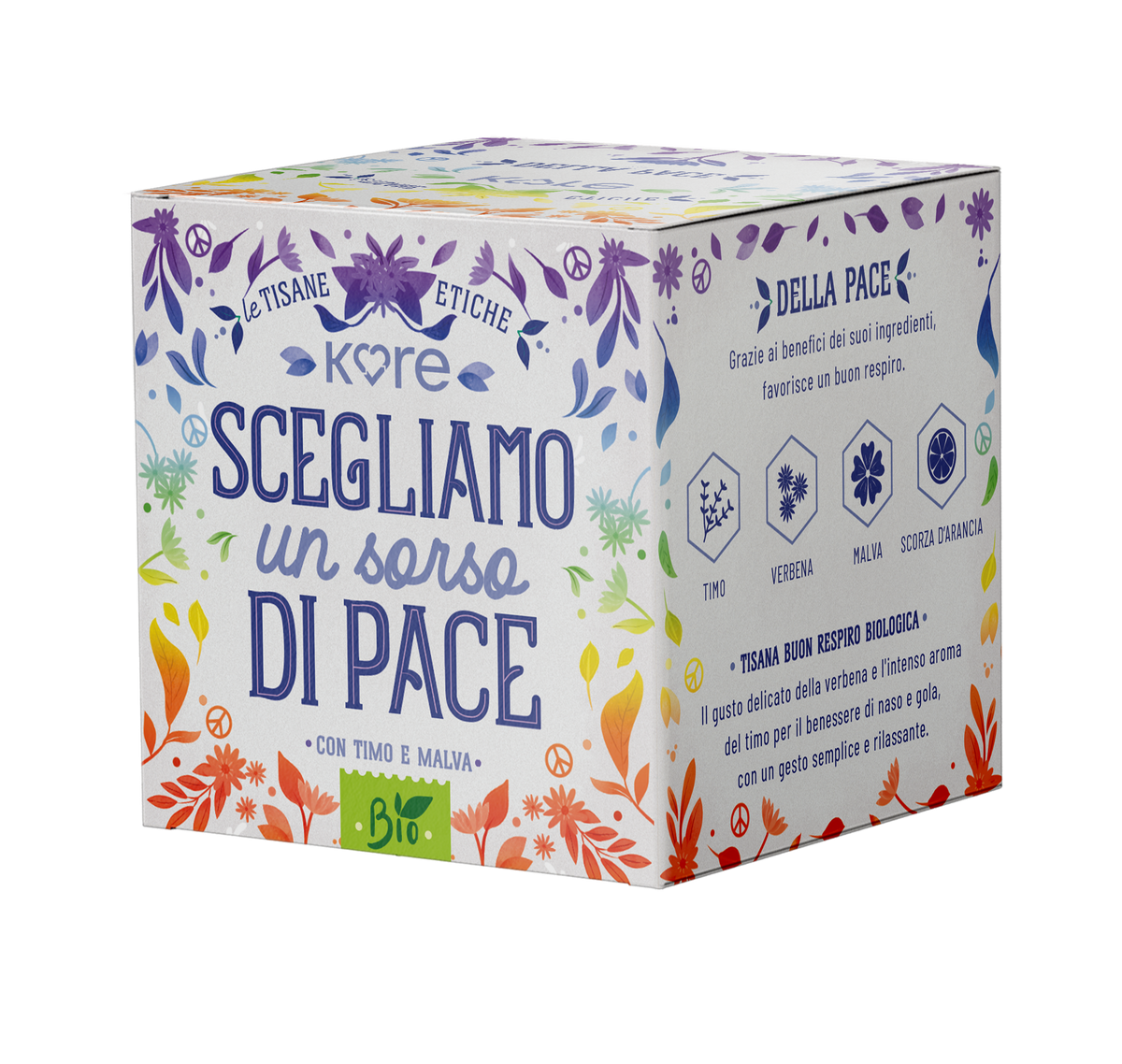 TISANA BIOLOGICA DELLA PACE - Verbena, Timo, Malva - 30 gr - 15 filtri